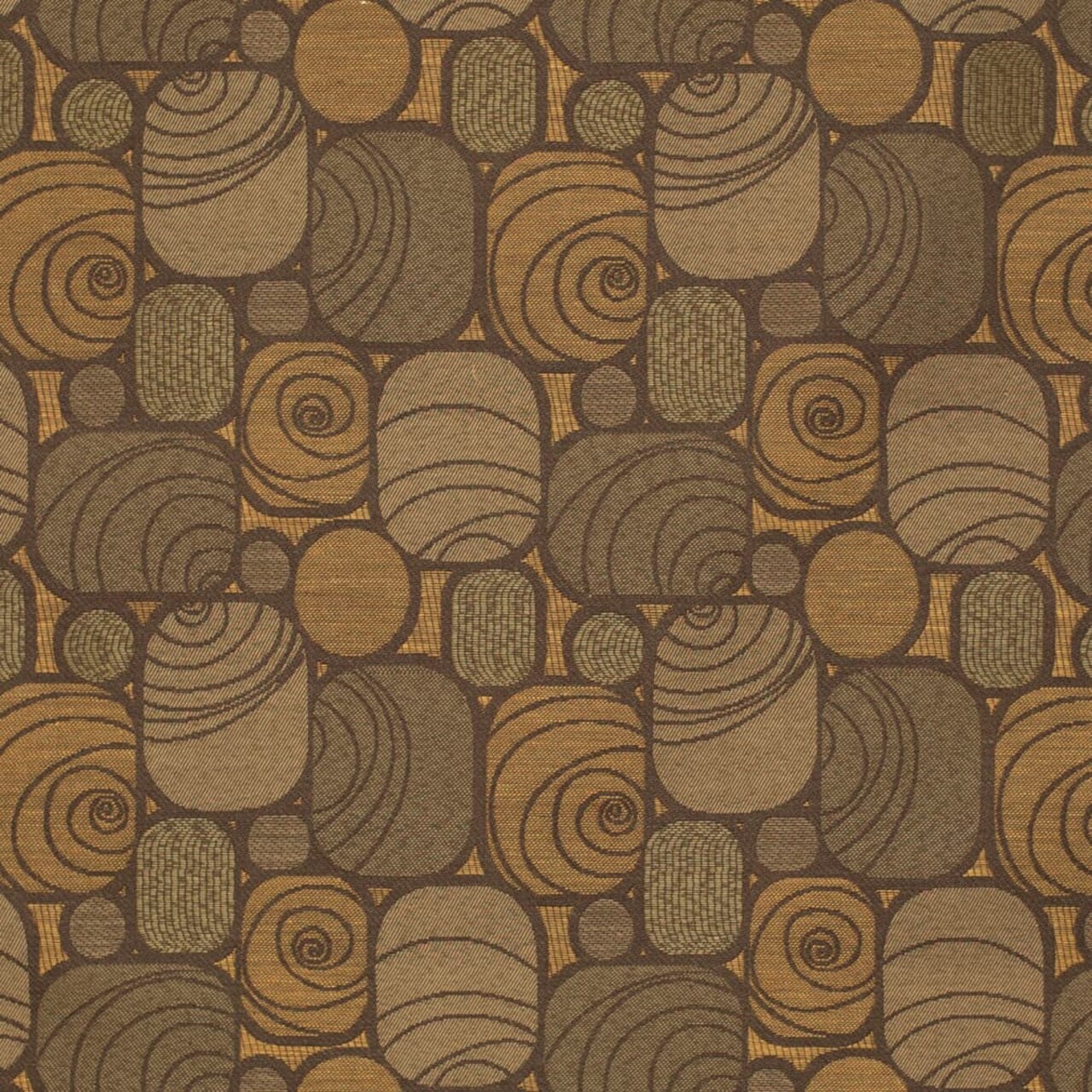 Acorn - Brown Abstract Geometric Upholstery Fabric 54 Inches"